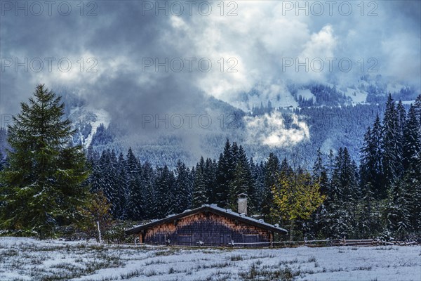 Snow-covered Winklmoosalm