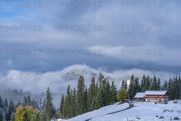 First snow in October at the Winklmoosalm