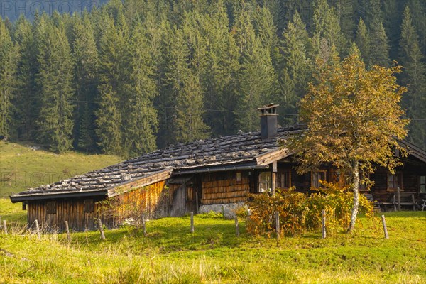 Alpine huts at the Winklmoosalm