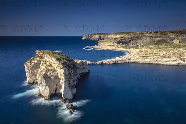 Spectacular landscape of Fungus Rock in Dwejra