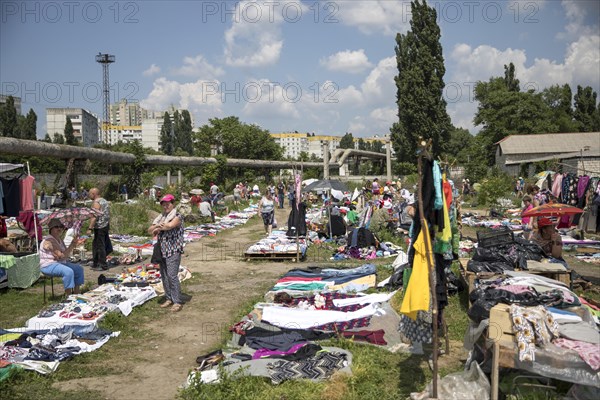 Flea market in ChiÈ™inau Moldova