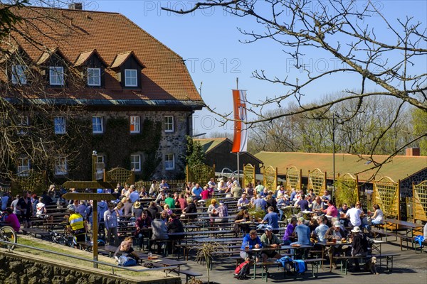 Beer garden at Kreuzberg Monastery near Bischofsheim