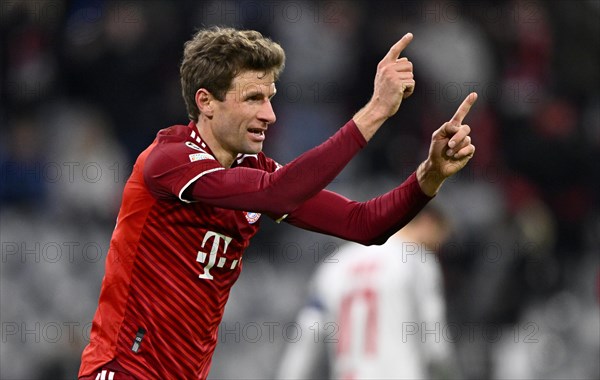 Goal celebration Thomas Mueller FC Bayern Munich FCB