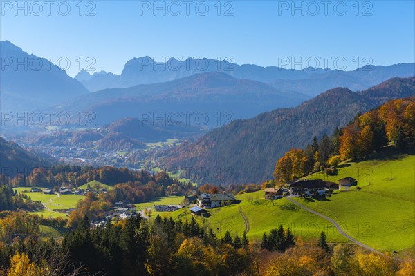 Oberau district with Alpine panorama