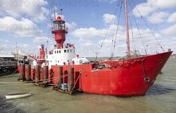 Red lightship light vessel LV18 Mi Amigo ship