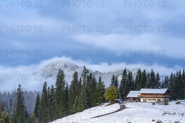 First snow in October at the Winklmoosalm