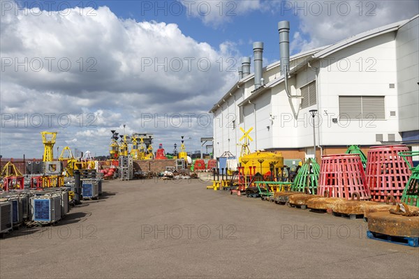 Marine navigation equipment storage maintenance yard