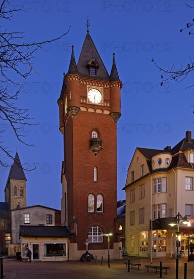 Old town hall tower in the evening