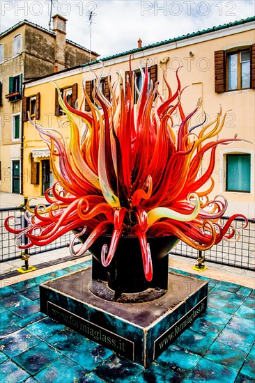 Art sculpture made of glass