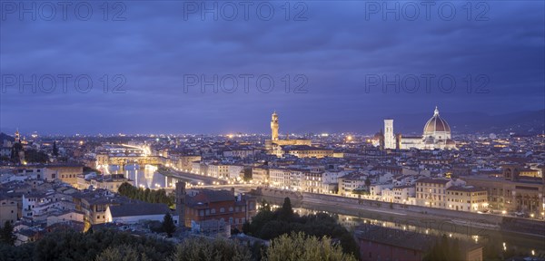 View of Florence from Piazzale Michelangelo at dusk