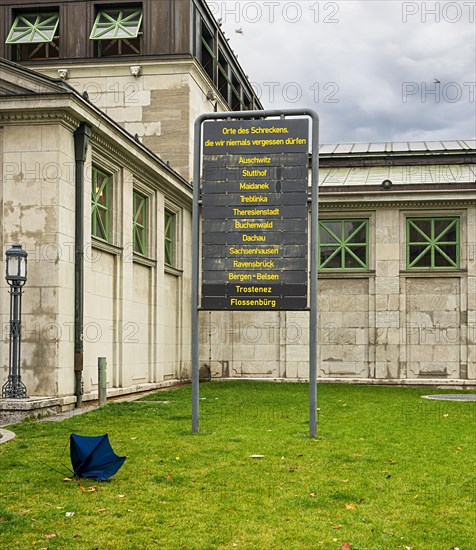 Concentration camp memorial at the entrance to Wittenbergplatz station