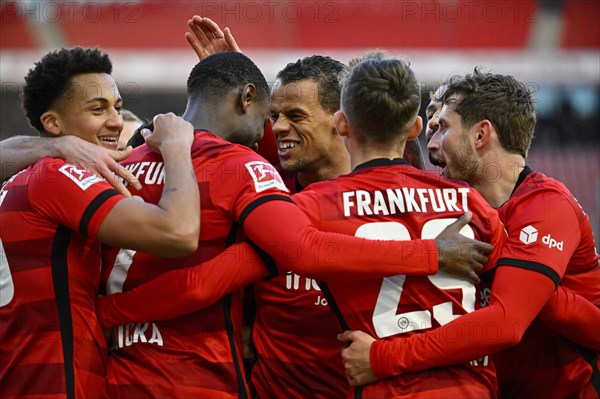 Goal celebration Eintracht Frankfurt SGE