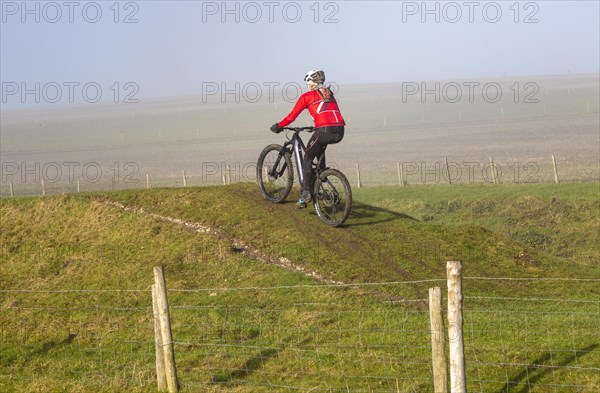 Cyclist on Wansdyke