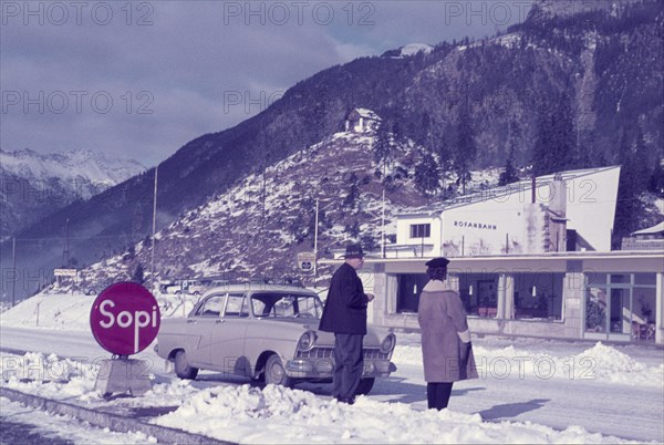 The Rofan cable car built in 1959 in Maurach am Achensee