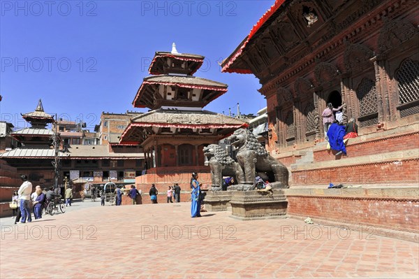 Durbar Square with many temples
