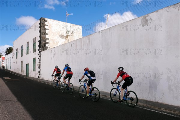 Road cyclists in Teguise