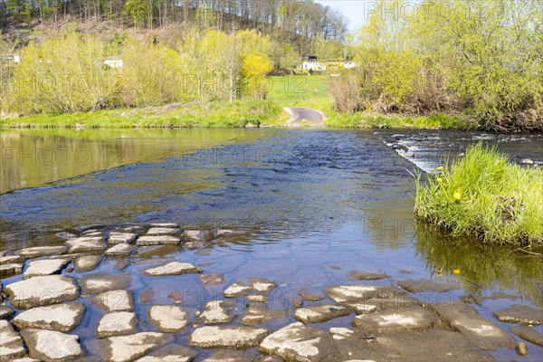 Crossable ford of the Zschopau in Limmritz