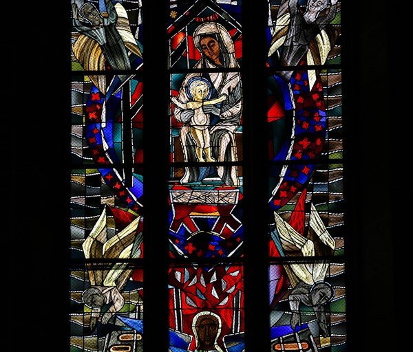 Freedom window by Hans Gottfried von Stockhausen in Ulm Cathedral