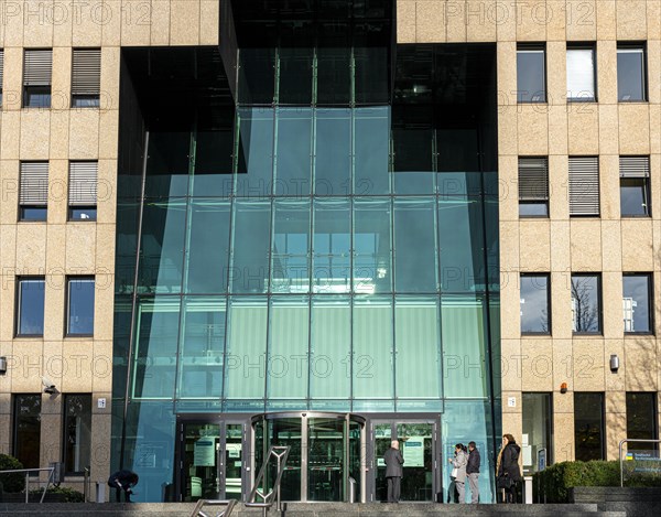 Main portal of the German Pension Insurance building in Knobelsdorffstrasse