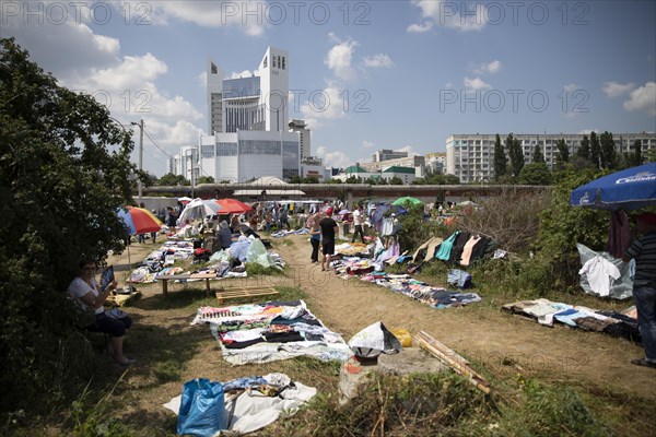 Flea market in ChiÈ™inau Moldova