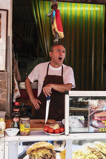 Vendors of frittola at Ballaro market