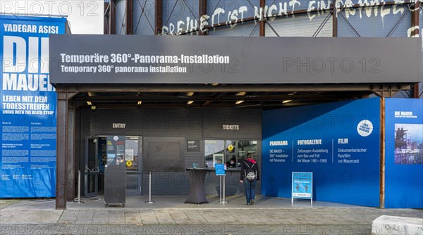 Temporary 360 degree panorama installation at Checkpoint Charlie