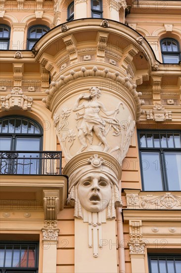 Art Nouveau house facade