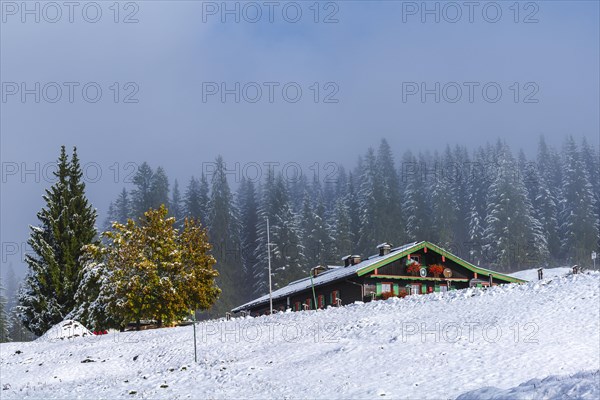 First snow in October at the Winklmoosalm