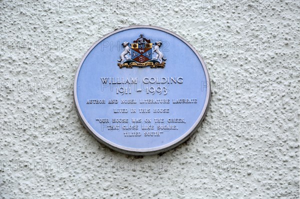 Blue plaque on former house of William Golding 1911-1993