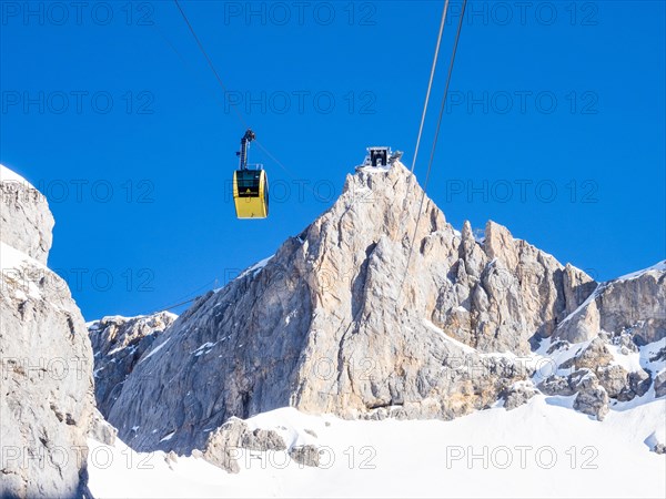 Blue sky over the Dachstein mountains