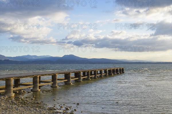 Wooden jetty on the lake