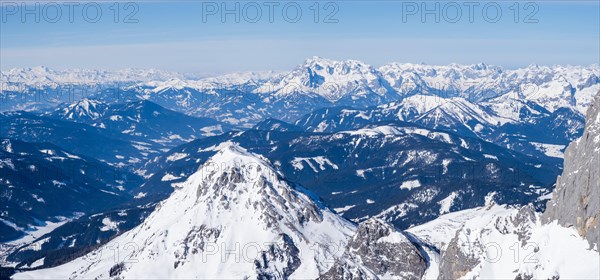 Blue sky over winter landscape