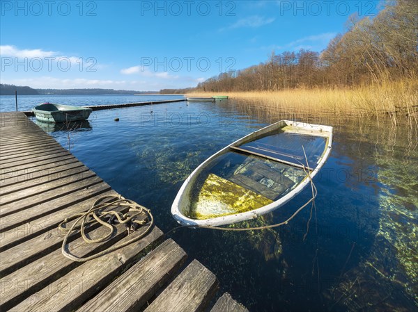 Sinking boat at Schaalsee