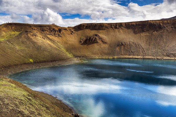 Volcanic lake in summer