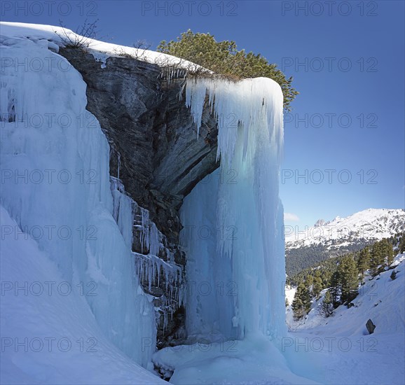 Frozen waterfall