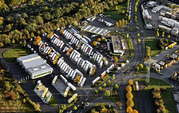 Truck parking and service facilities at Cologne-Eifeltor freight station