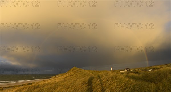 Dune Landscape with Rainbow and List-ost Lighthouse