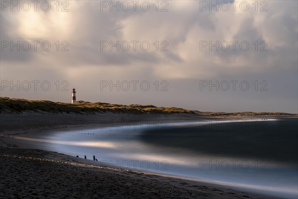 North Sea coast with List-ost lighthouse