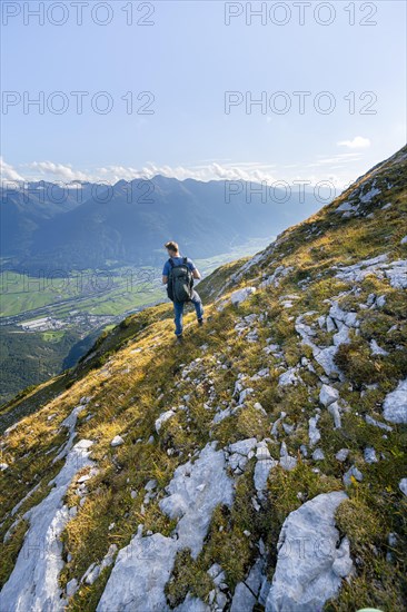 Hiker on hiking trail