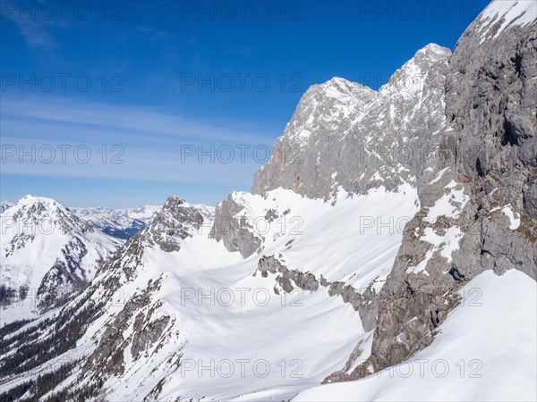 Blue sky over winter landscape