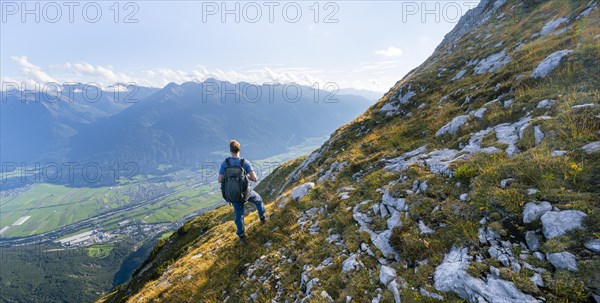 Hiker on hiking trail