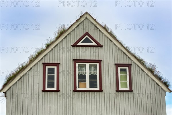 Grass sod house