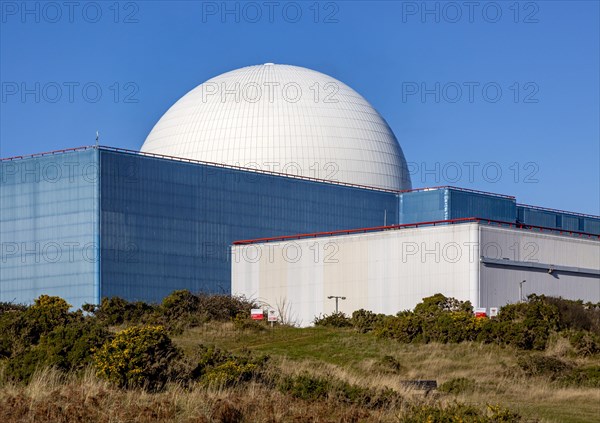 White dome PWR Pressurised Water Reactor nuclear power station
