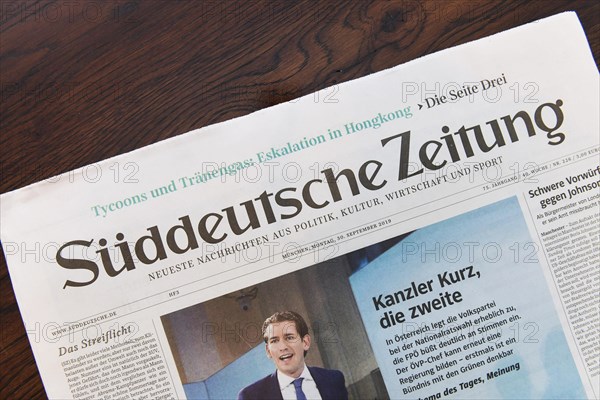 Daily newspaper Sueddeutsche Zeitung