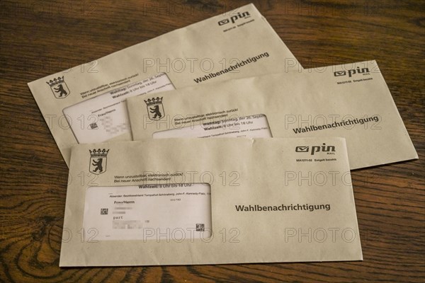Letters Election Notification Bundestag Election and State Election Berlin 2021