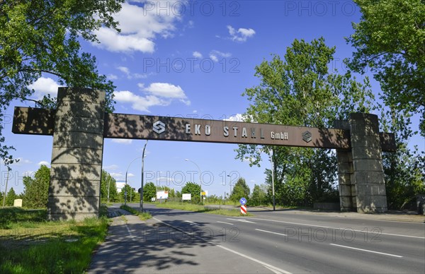 Factory gate Arcelor Mittal steelworks