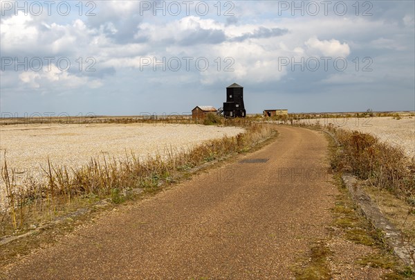 Black Beacon building at former Atomic Weapons Research Establishment now a nature reserve