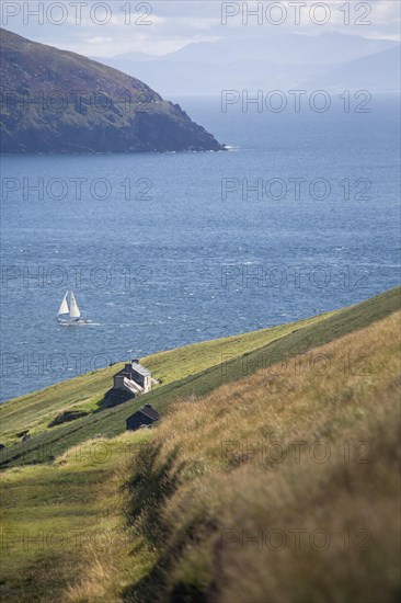 View of Blasket Sound and mainland from Great Blasket Island on a lovely August day