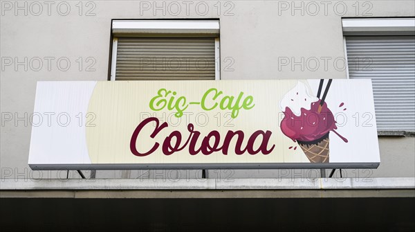 Ice cream cafe called Corona