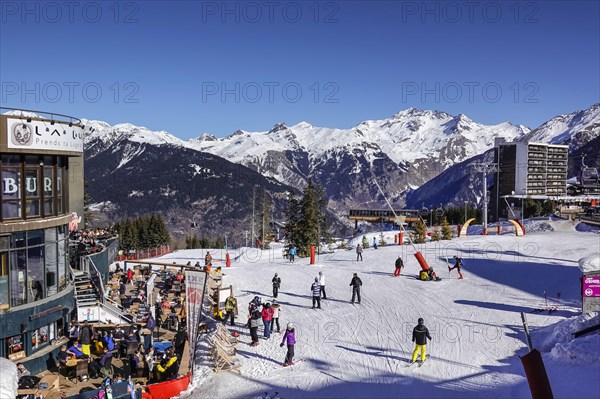 Ski slope at the end of Courchevel